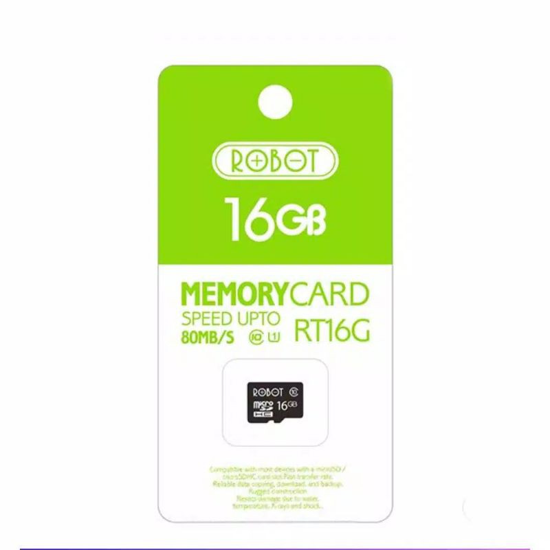 Robot Storage 16 GB Class 10 Micro SD