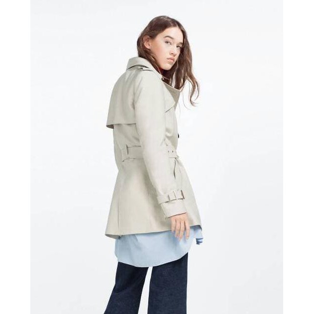 ZARA COTTON TRENCH COAT ORIGINAL FASHION PREMIUM