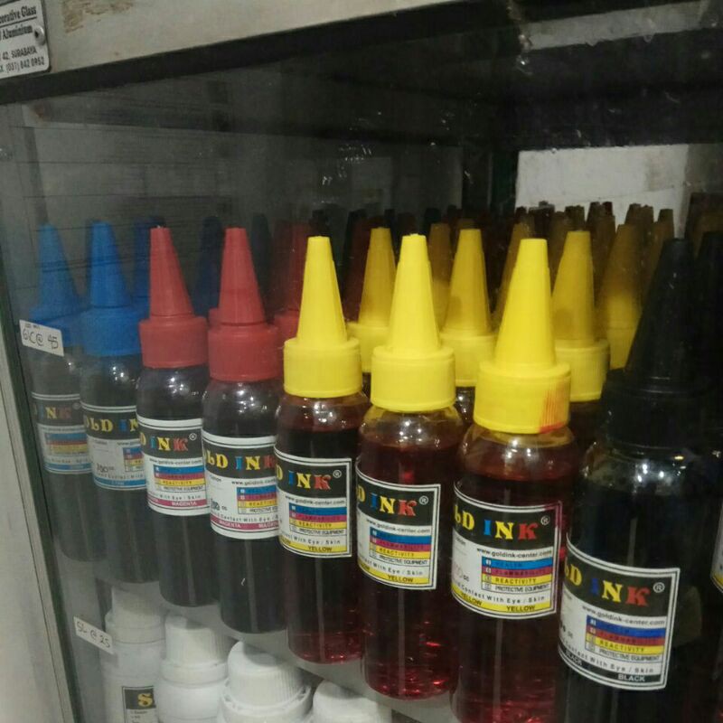tinta gold ink 100 ml pilih warna cmyk lc lm