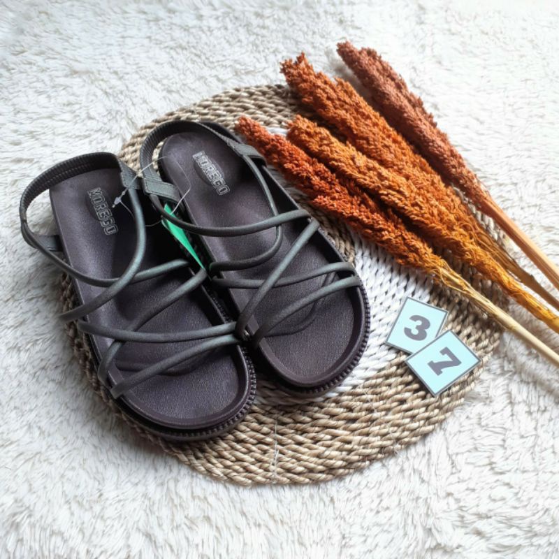 COD SANDAL GLADIATOR IMPORT KARET JELLY SHOES MOREGO  SANDAL SEPATU JELLY EMPUK JELLY SHOES CEWEK UK