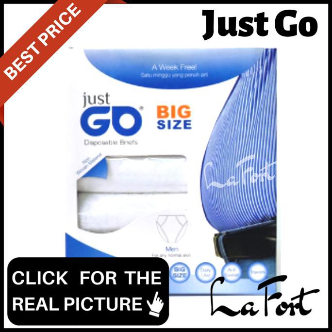 Kualitas Terbaik Celana Dalam Kertas Pria Just Go BIG SIZE Disposable SEKALI PAKAI BANTING HARGA
