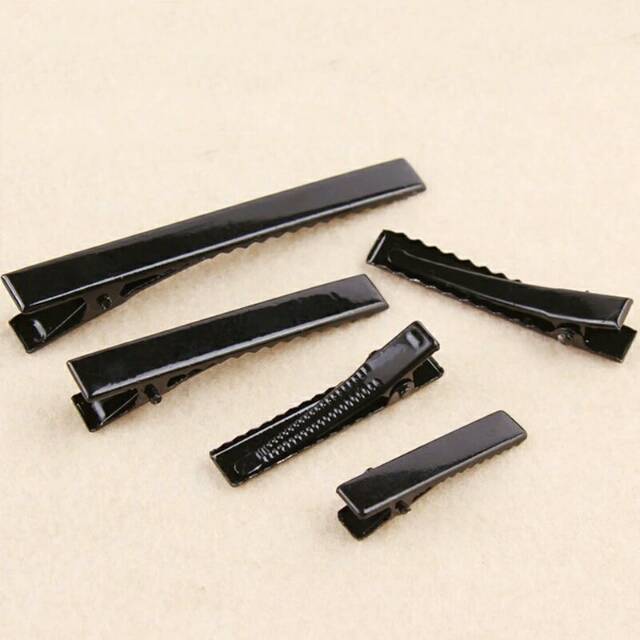 4pcs Jepit buaya kotak hitam 4.6cm