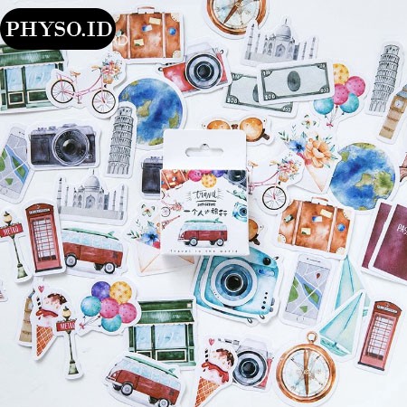 

[PHYSO] 45 Pcs Deco Sticker BUS TOUR DIY Scrapbook/ Diary / Planner