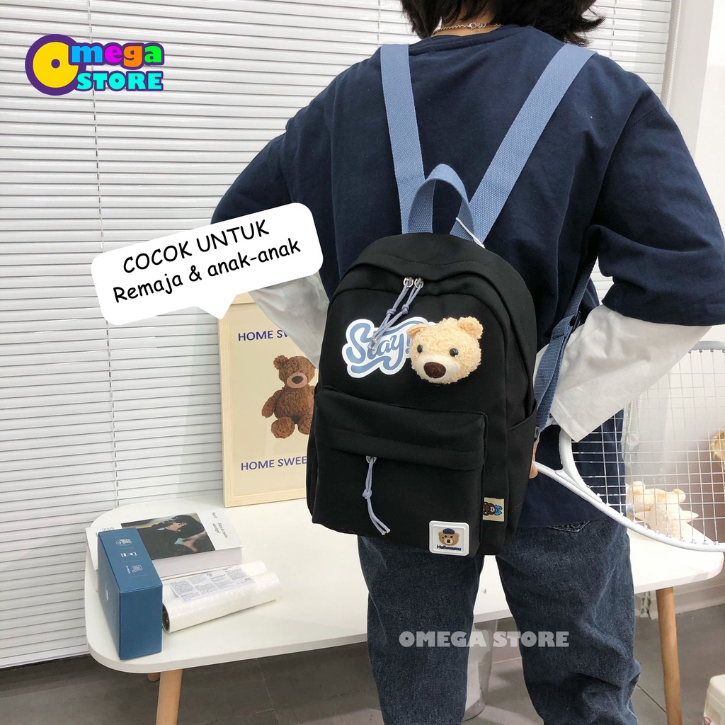 [O&amp;S] Tas Sekolah Anak TK SD SMP Mini Karakter Beruang Lucu Backpack Unisex-OS204
