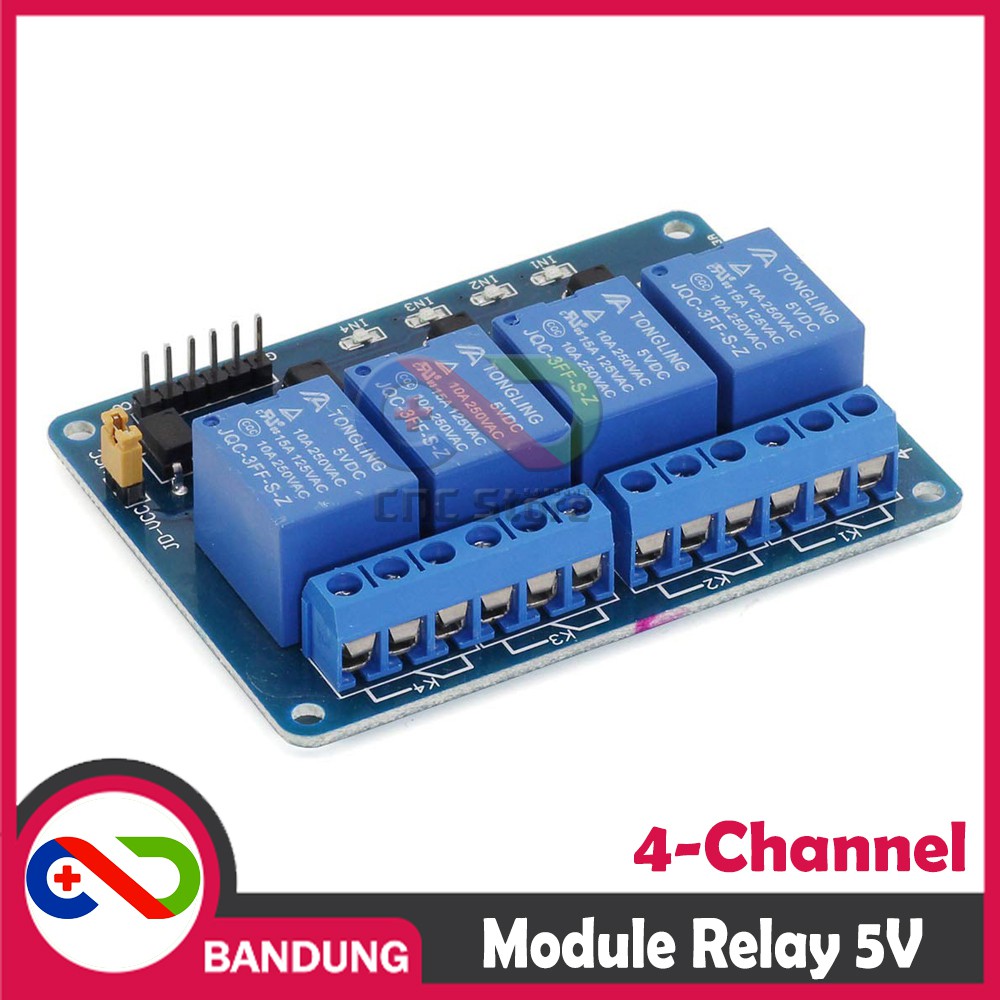 RELAY 5V 4 CHANNEL OUTPUT 250VAC 30VDC 10A WITH OPTOCUPLER MODUL