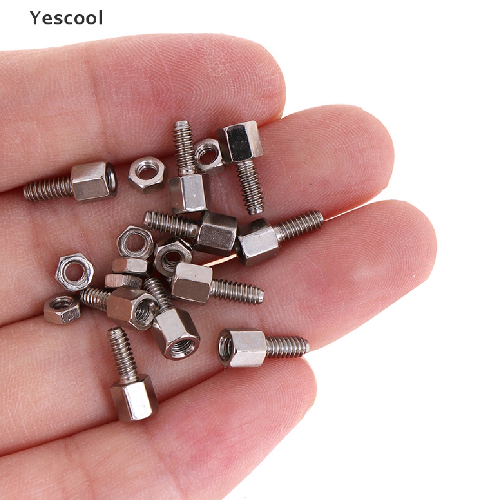 Yescool 10 Set Baut + Mur Ukuran 5 + 7mm