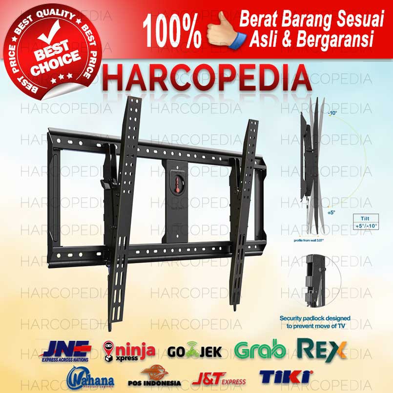 Bracket TV Monitor LED LCD EMMY DF90-T DF90T 65 In - 90 In Tilt