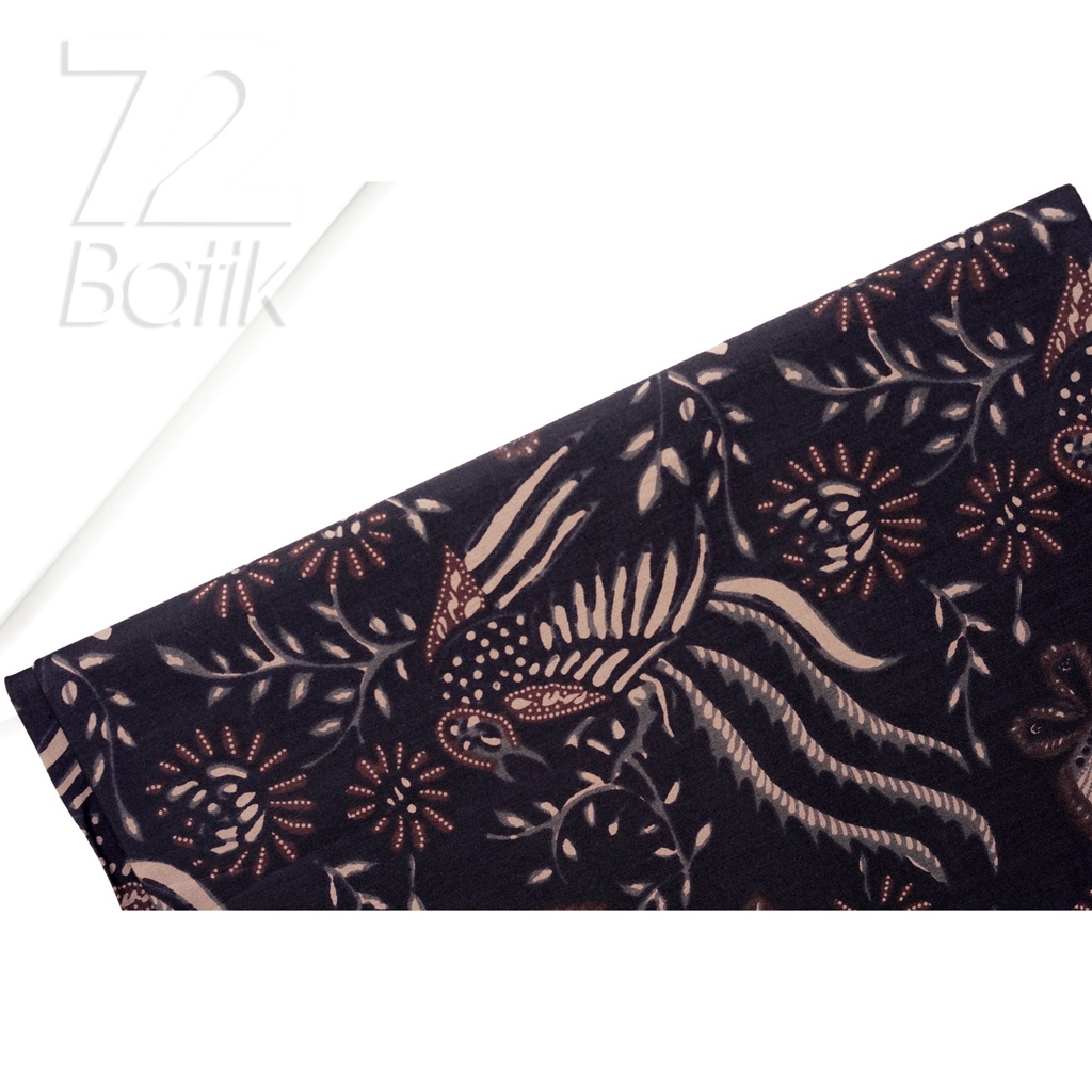 KAIN BATIK PREMIUM Bahan Katun Motif Kupu Kupu Two Tone Pagi Sore Warna Hitam 721580 Cap 72 Jarik Jarit Samping Kebat Panjang Batik Katun Modern Premium Bahan Seragam Batik Pernikahan Kantor Keluarga Murah Kamen Jadi Batik Bali Lembaran