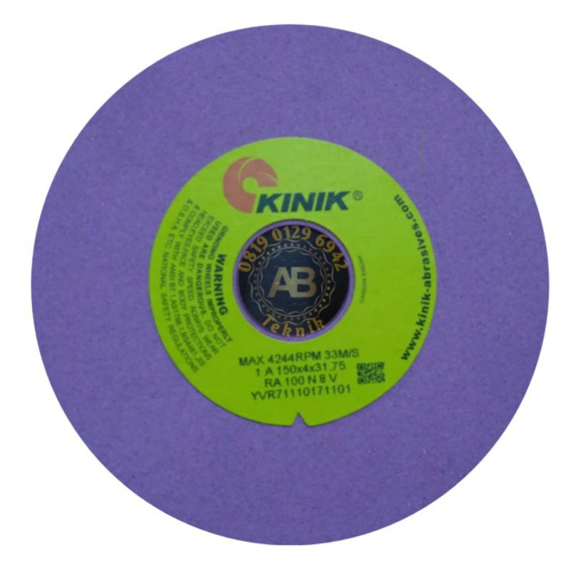 Batu gerinda duduk 150 X 4 X 31.75 Mm grit 100 Kinik Grinding Wheel Mata gerinda Batu gurinda duduk