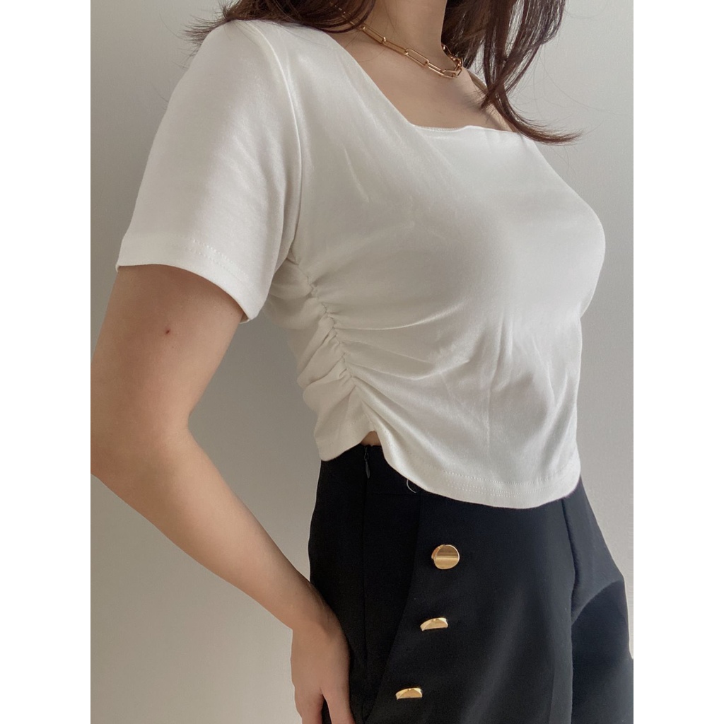 (COD) OH Fashion Jolie T-Shirt Serut Square #0433
