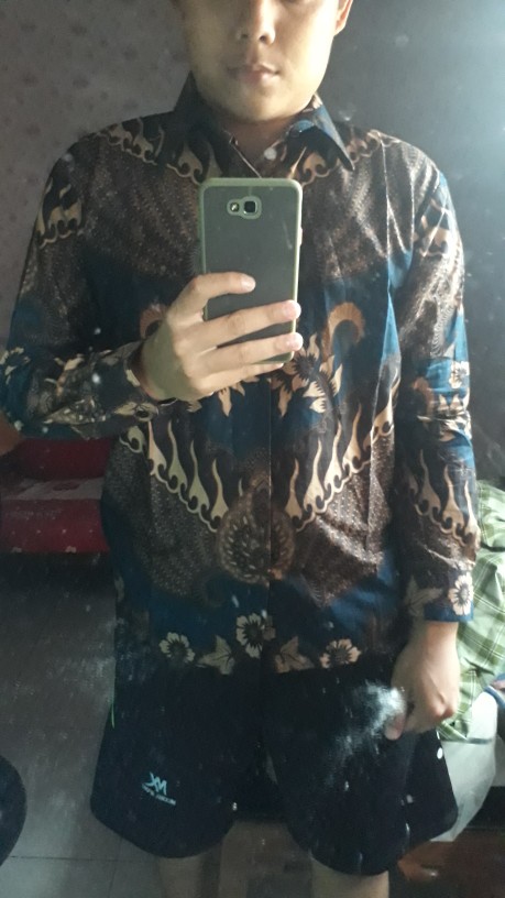 Baju Batik Pria Slimfit Big Size M L Xl Xxl Atasan Kemeja Batik Lengan Panjang Original