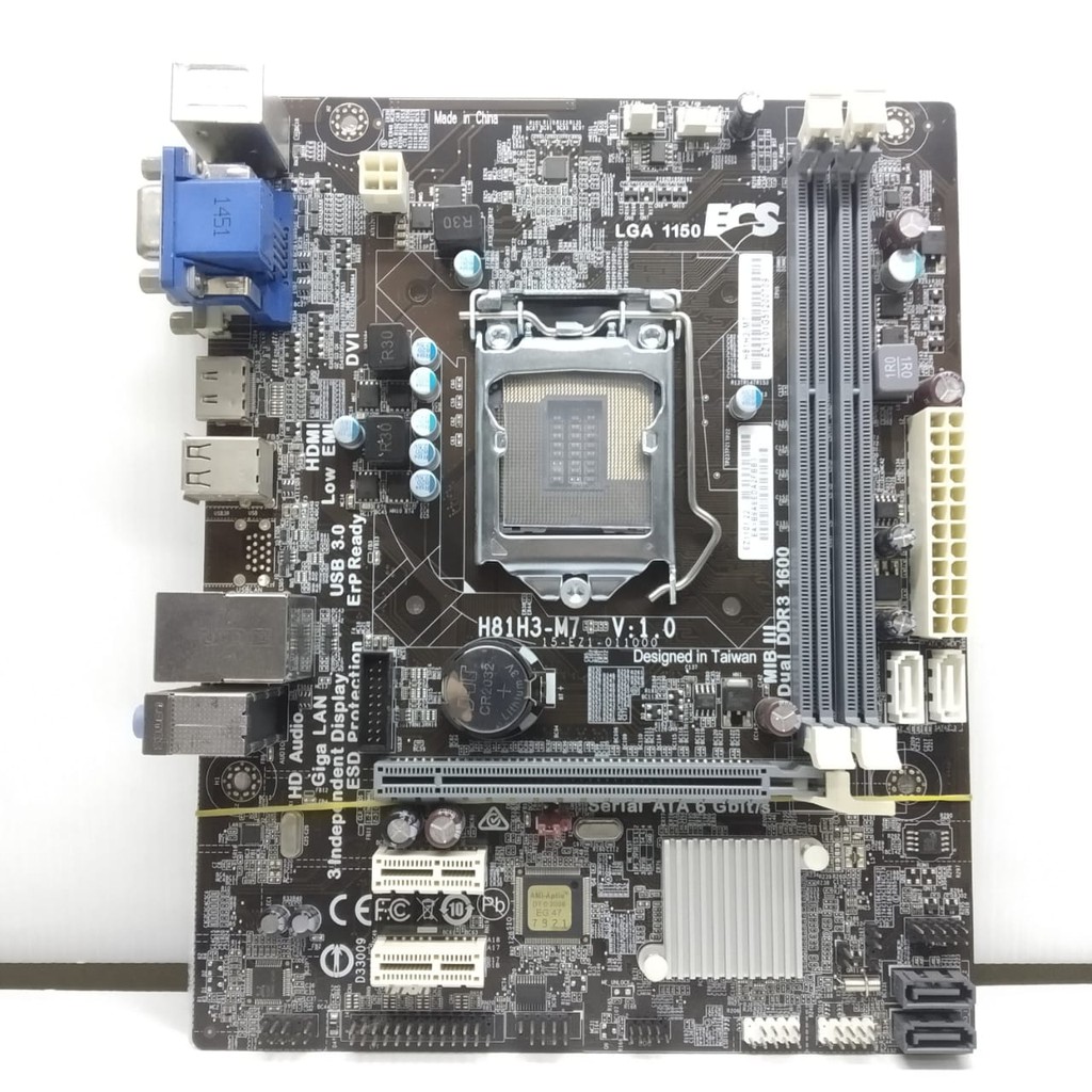 Mobo Mainboard Motherboard Intel LGA 1150 H81 Onboard ECS