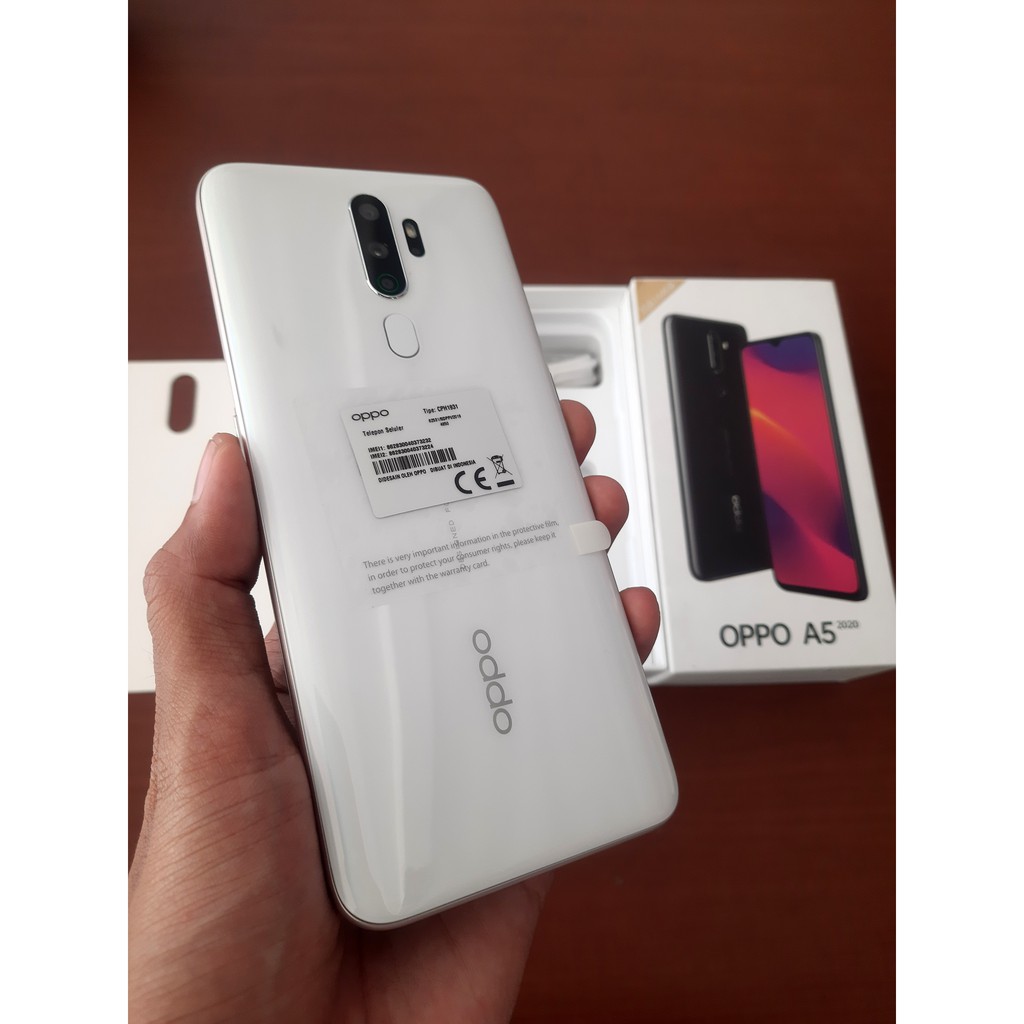 Second OPPO A5 2020 White Bekas RAM 3 GB INTERNAL 64 GB Mulus Perfect Like New NO MINUS