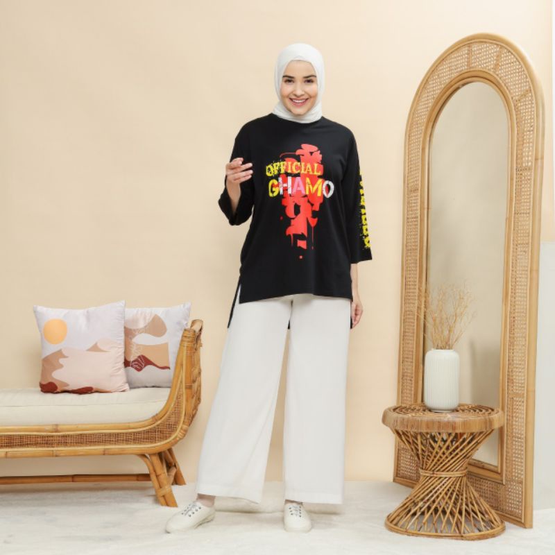 Oversize cewek / Kaos Tebal Combed 24s / Baju Kaos Hijab / Kaos Ghamo Original