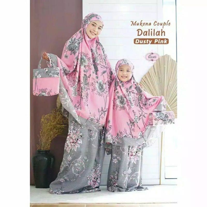 Mukena Couple Ibu Dan Anak Bahan Katun Jepang/Harga Grosir/Bisa Bayar Di Tempat