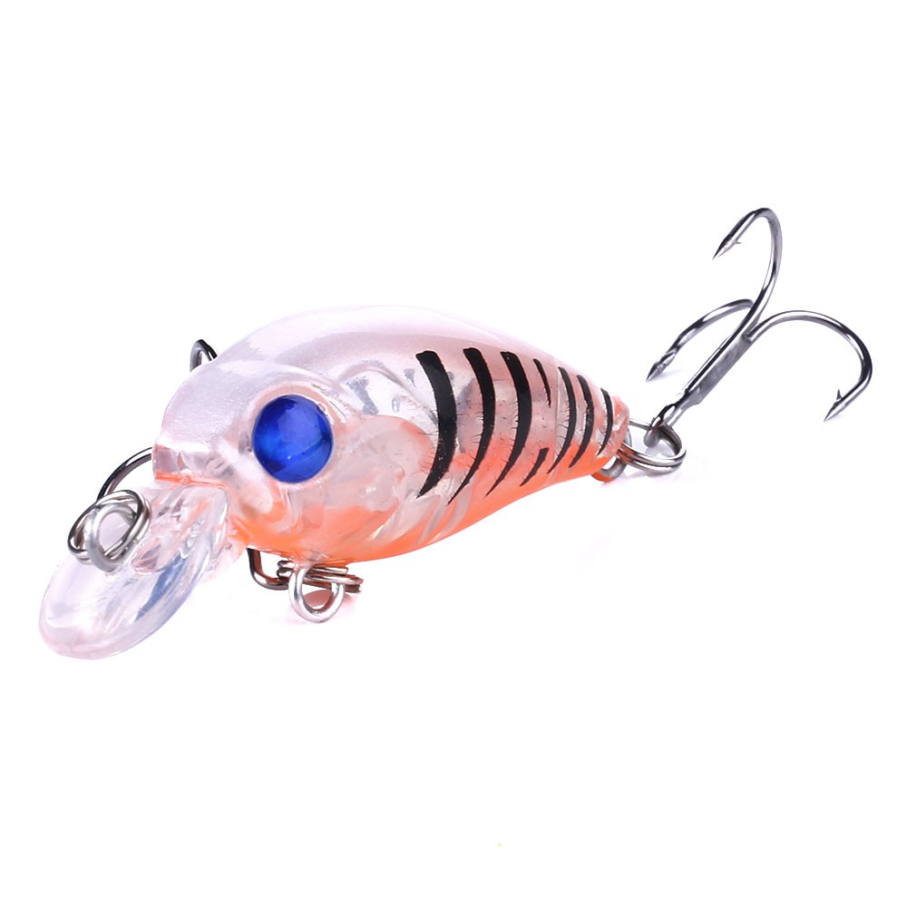 HENGJIA 9Pcs 4.5CM/4.0G Umpan Pancing Crankbait Bentuk Ikan Bergoyang Aneka Warna Fishing Lure Bait