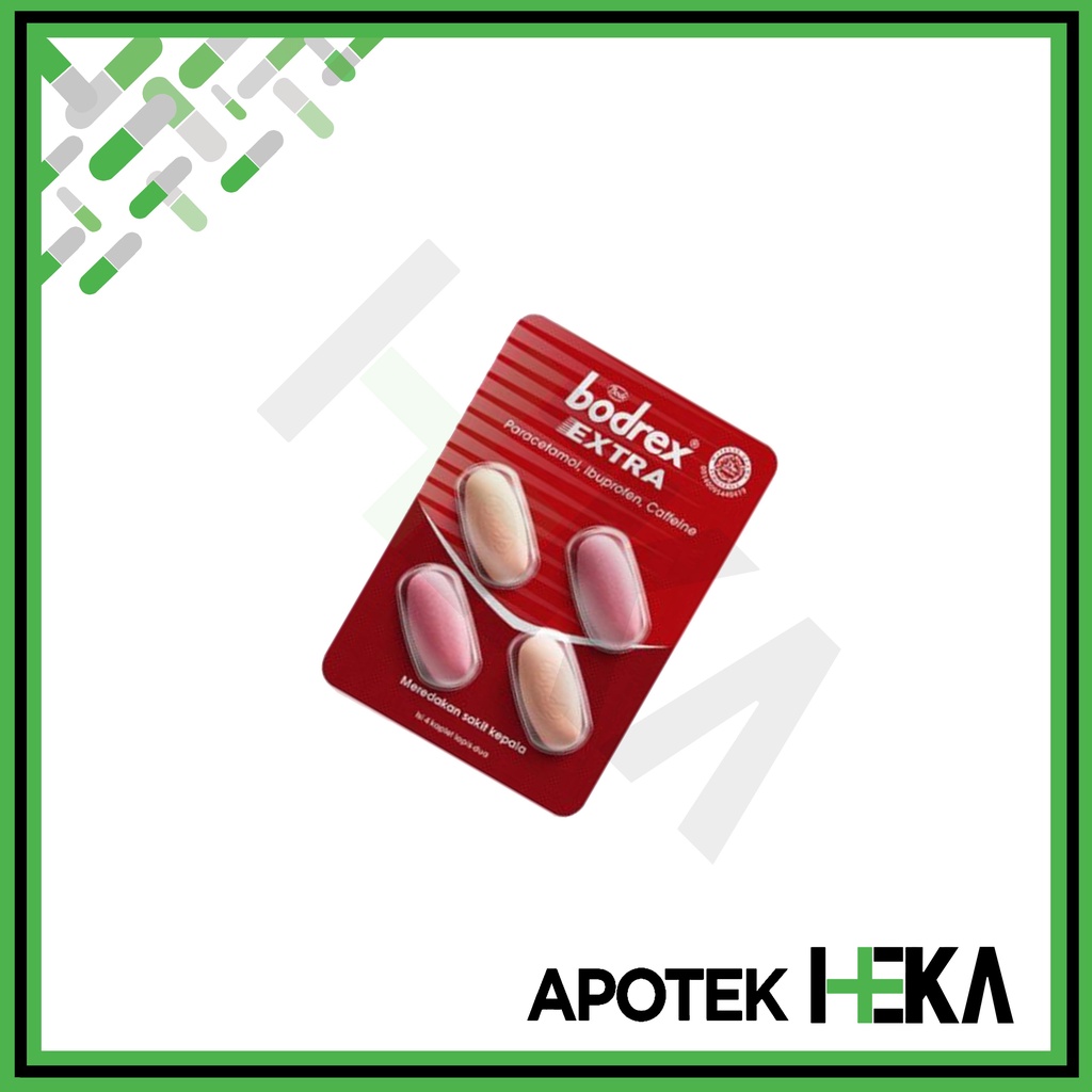Bodrex Extra Strip isi 4 Tablet - Meredakan Sakit Kepala (SEMARANG)