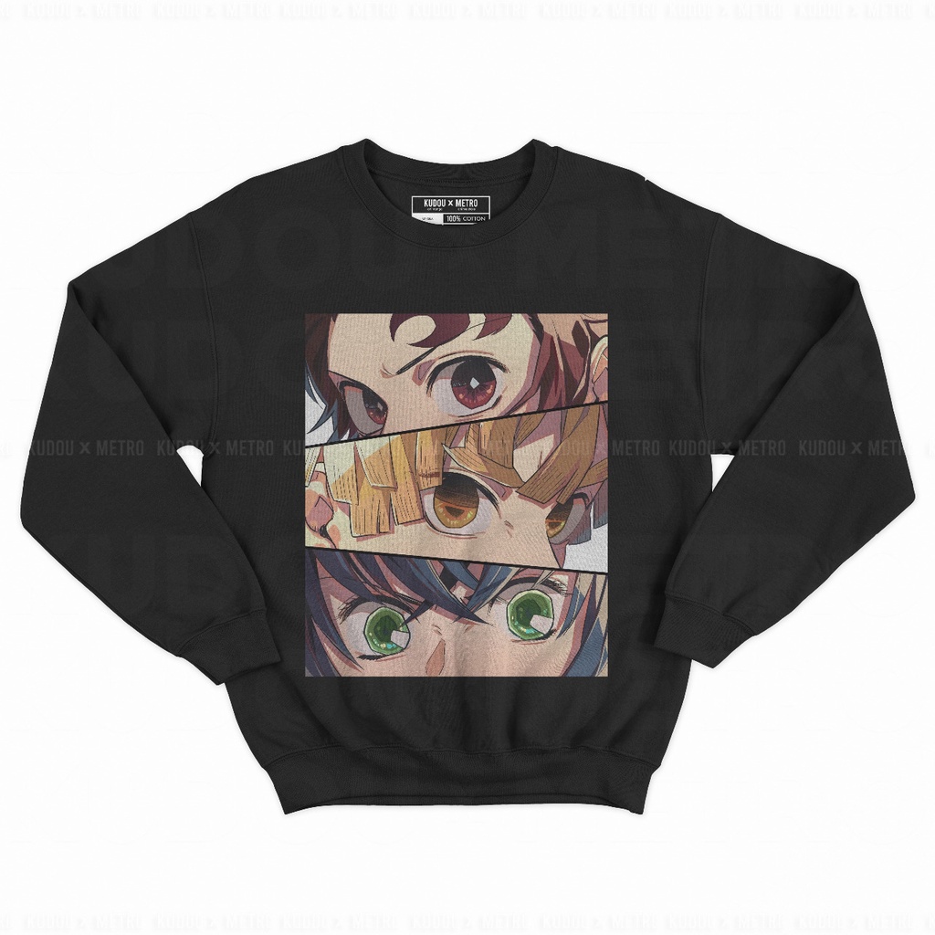 Crewneck Demon Slayer Eyes Anime Manga Demon Slayer Kimetsu No Yaiba Premium Unisex