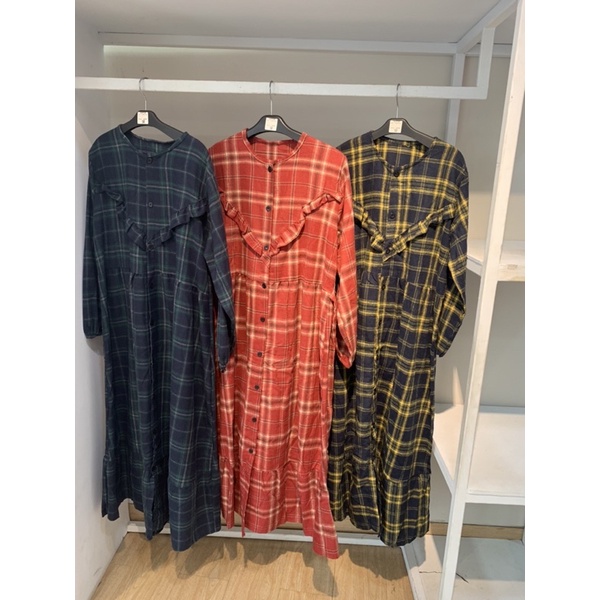 Gamis Flanel Import / GAFUMI dress wanita terbaru