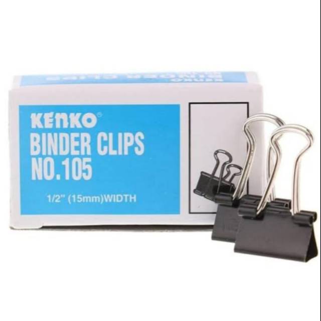 

Binder Clips No 105 ( ISI 12 pcs) klip kertas hitam