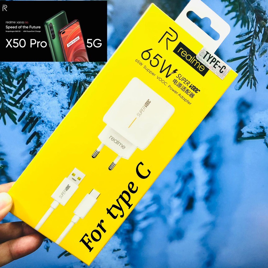 CHARGER CASAN REALME 65W X50PRO TYPE-C &amp; MICRO-USB Realme 3 / Realme 5 5i 5s ORIGINAL