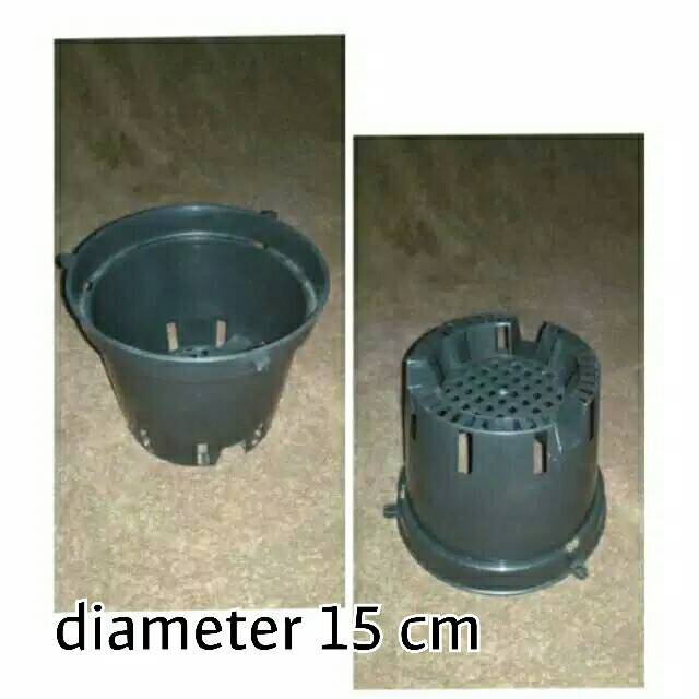 Pot anggrek diameter  12 cm dan 15 cm