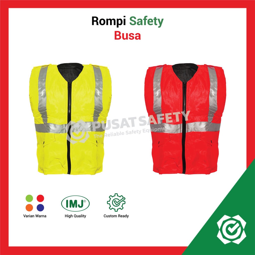 Rompi Safety Busa Proyek Kerja Lapangan IMJ