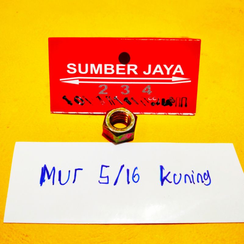 Mur 5 / 16 kuning TERMURAH