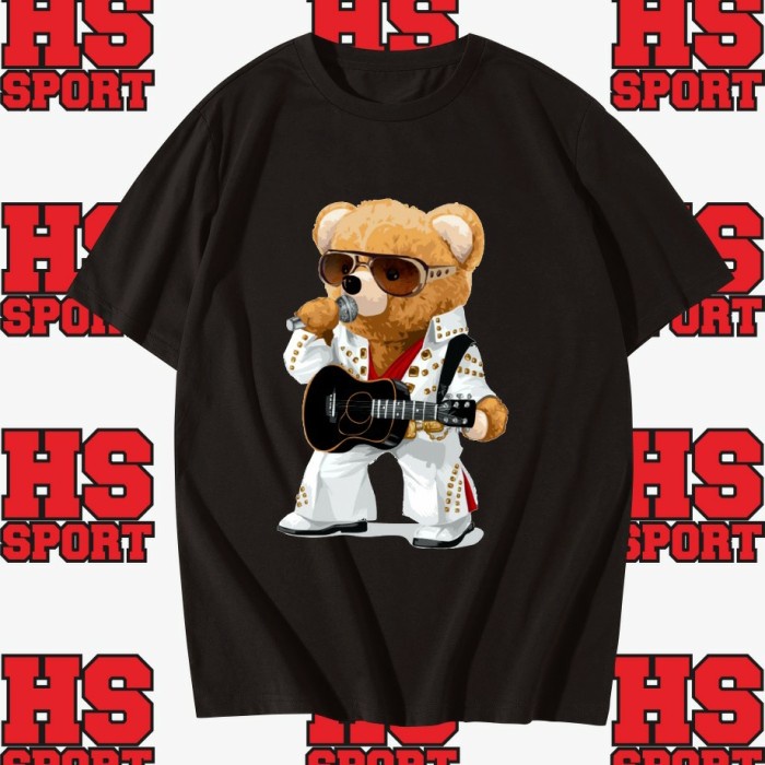 KAOS BEAR - BAJU BERUANG - TSHIRT BEAR - BAJU BEAR PLAY GITAR