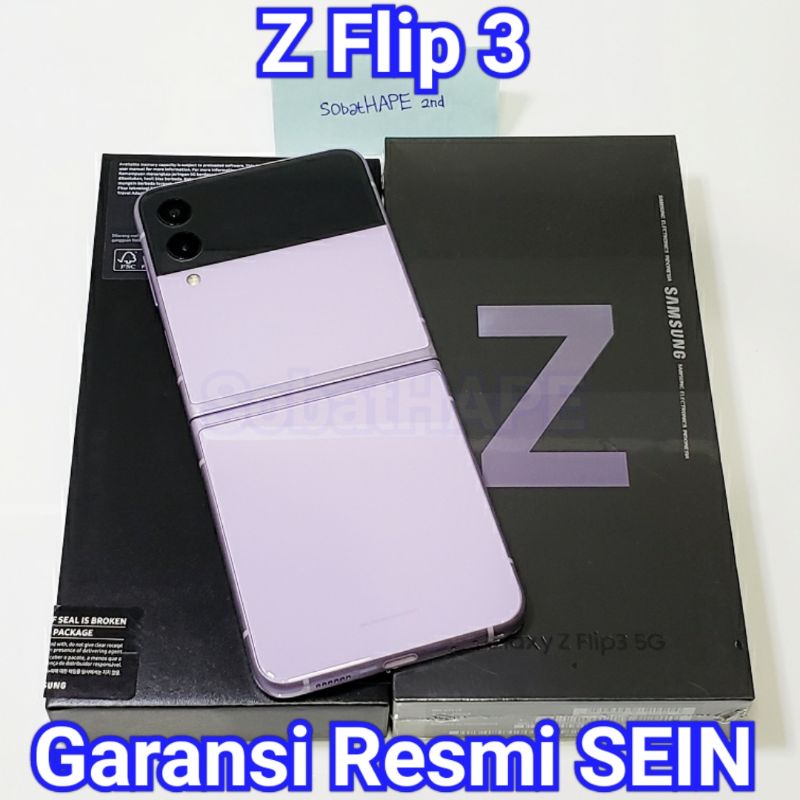 HP Samsung Z Flip 3 256GB 5G Resmi SEIN Dual Sim 2nd Fullset mulus Z Flip3