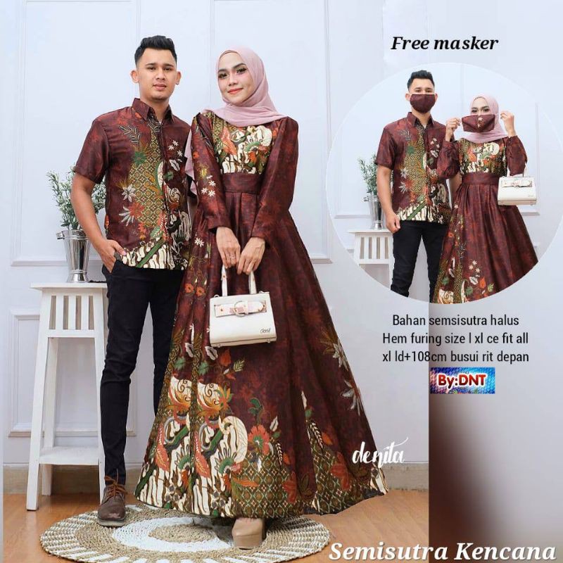 MAURA COUPLE CP SEMI SUTRA BAJU COUPLE PASANGAN COUPLE GAMIS MURAH COUPLE GAMIS COUPLE BATIK HALUS