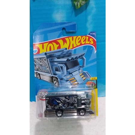 Hotwheels Raijin Expres Dragon blue (card tidak mulus)