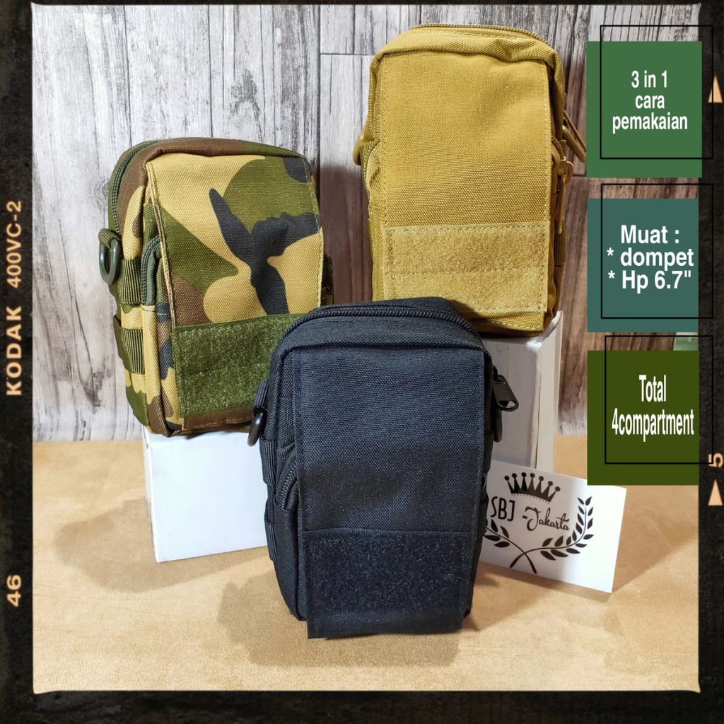 Tas pinggang Selempang Dompet Gadget Multifungsi Black Hawk Commandos SBJ-48