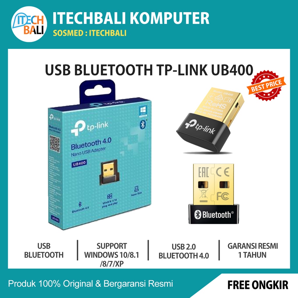 Usb Bluetooth TP-Link UB400 V4.0 Nano USB Adapter | ITECHBALI