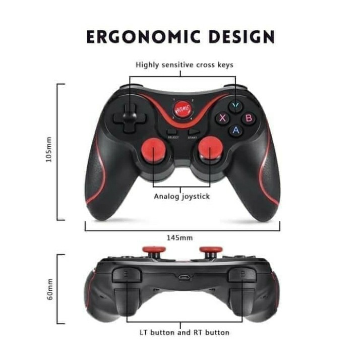 Stick Bluetooth Gamepad Joystick X3 Di Smartphone, Smart TV, Laptop, PC