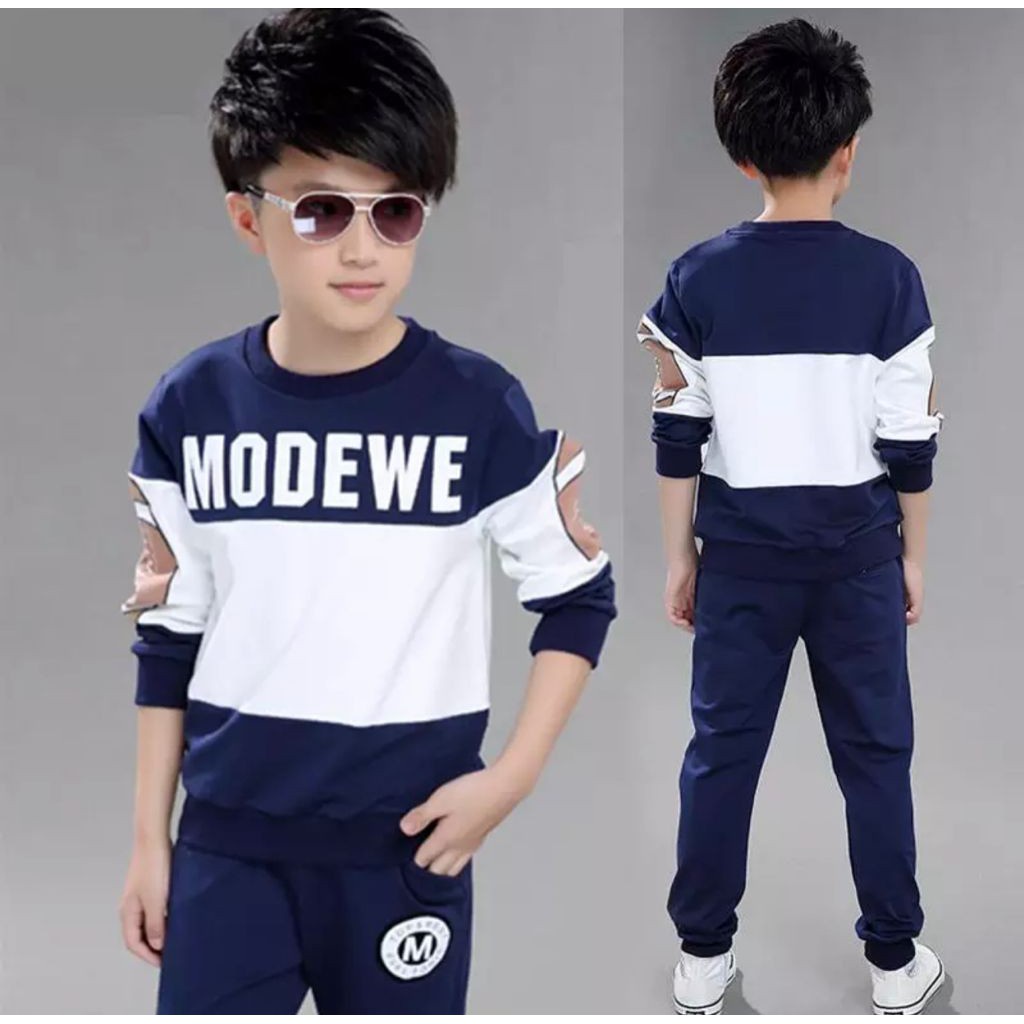 SETELAN SWEATER ANAK LAKI LAKI DAN PEREMPUAN MOTIF MOEDEW 1-5 TAHUN