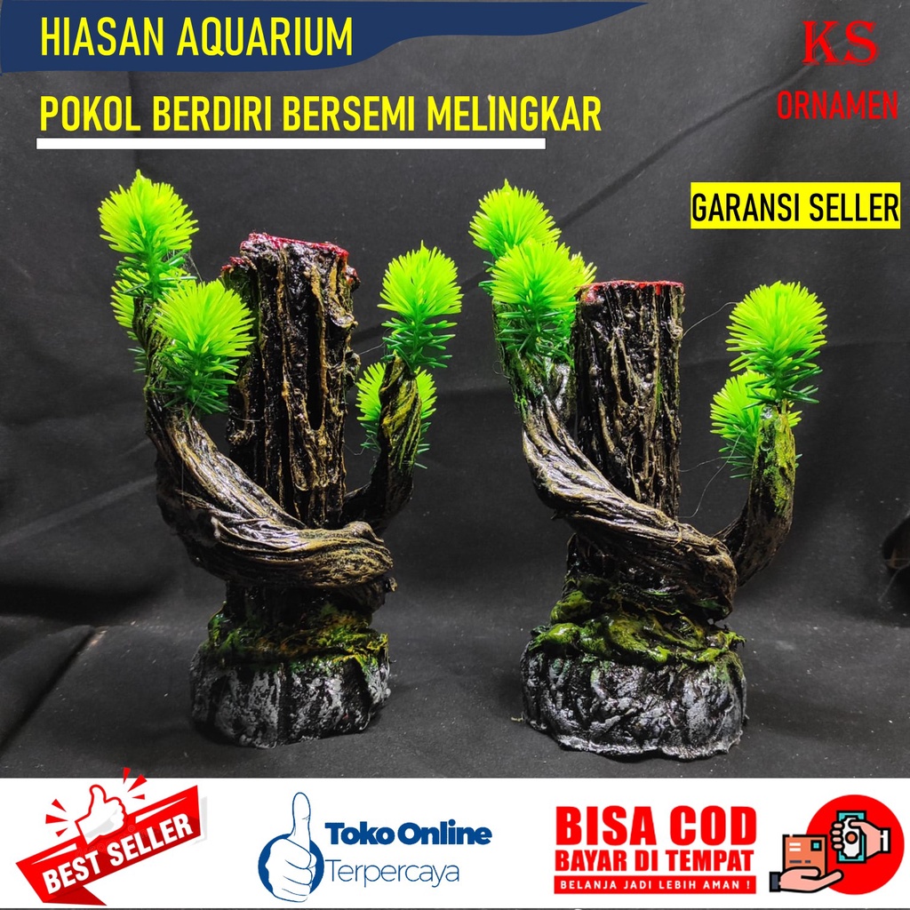 Jual Hiasan Aquarium Dekorasi Ornamen Akuarium Batang Pohon Tunas Daun