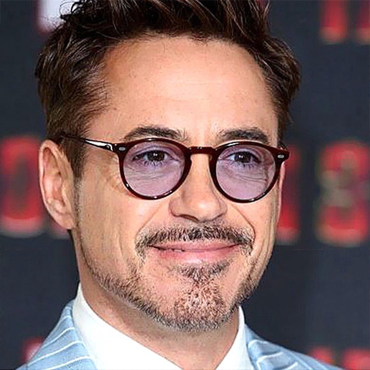 Kacamata Anti Blu-Ray Iron Man Downey Model 2020 Gaya Eropa Dan Amerika Retro Bahan Metal