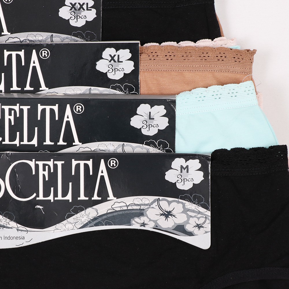 Scelta - 3Pcs Basic Panty Celana Dalam Wanita Midi Cd Sc 428 3S thumbnail 4