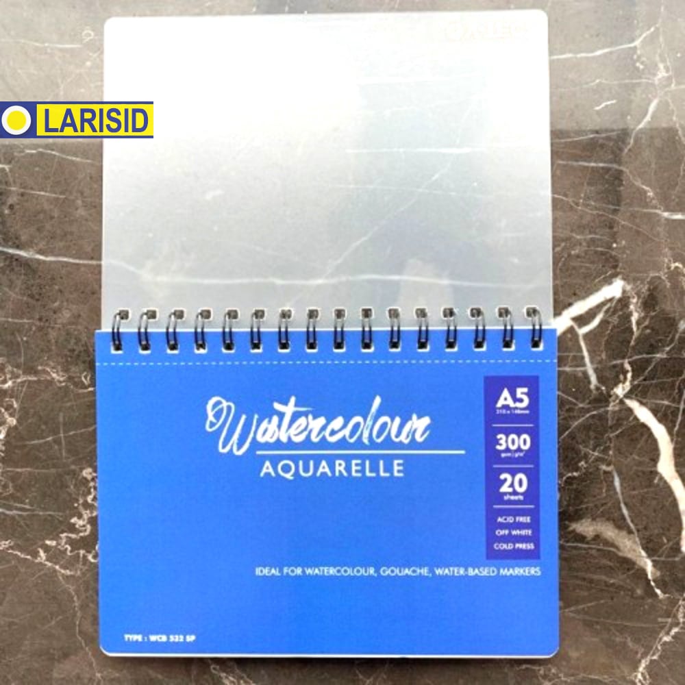 

WATERCOLOUR BOOK SPRIAL A5 300GSM WCB532SP