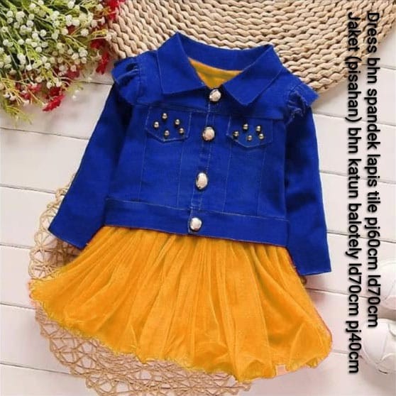 FMJ 82 Baju Set Mikha Tutu New Baru FT Setelan Anak Perempuan Wanita Cewek Inner Daleman Rok Gaun