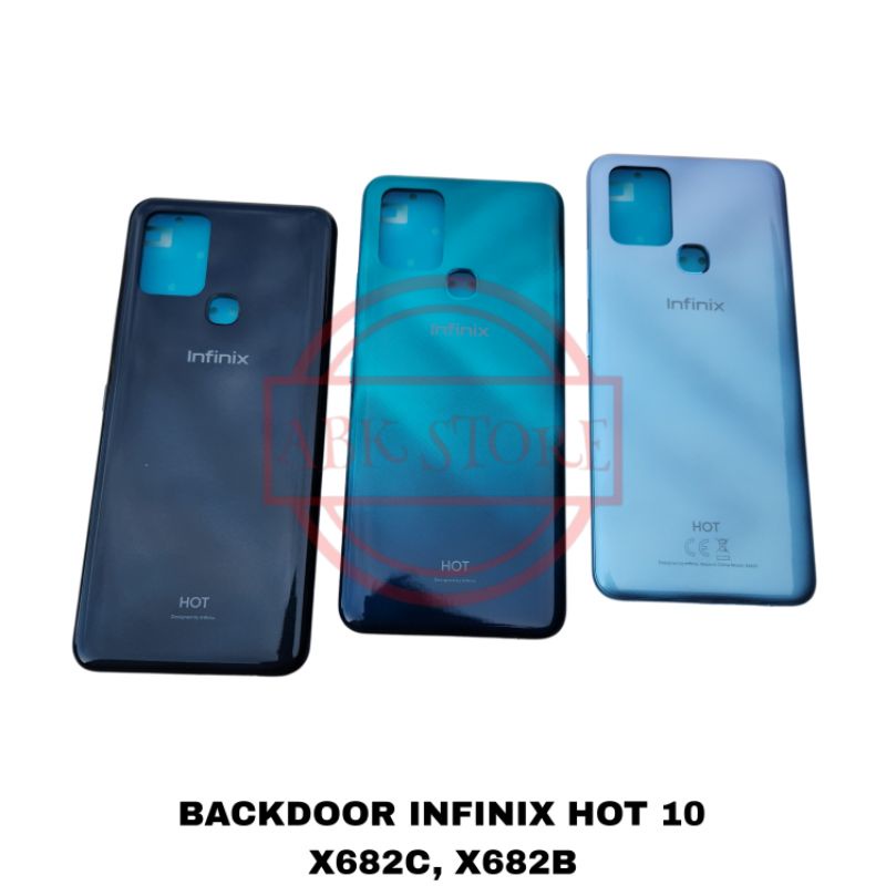 TUTUP BELAKANG BACKDOOR BACKCOVER BACK CASING INFINIX HOT 10 X682B X682C HOUSING ORIGINAL