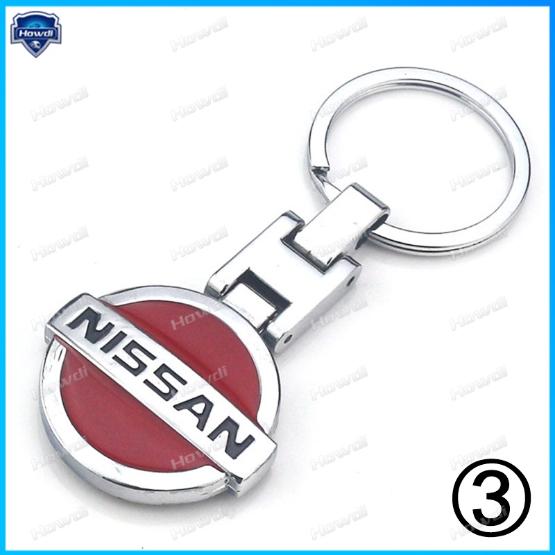 Set Gantungan Kunci Desain Logo Nissan Bahan Alloy