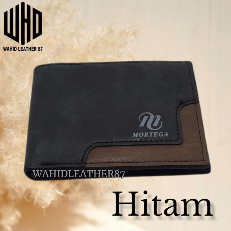 DOMPET PRIA KULIT PU MORTEGA 7501-Hitam