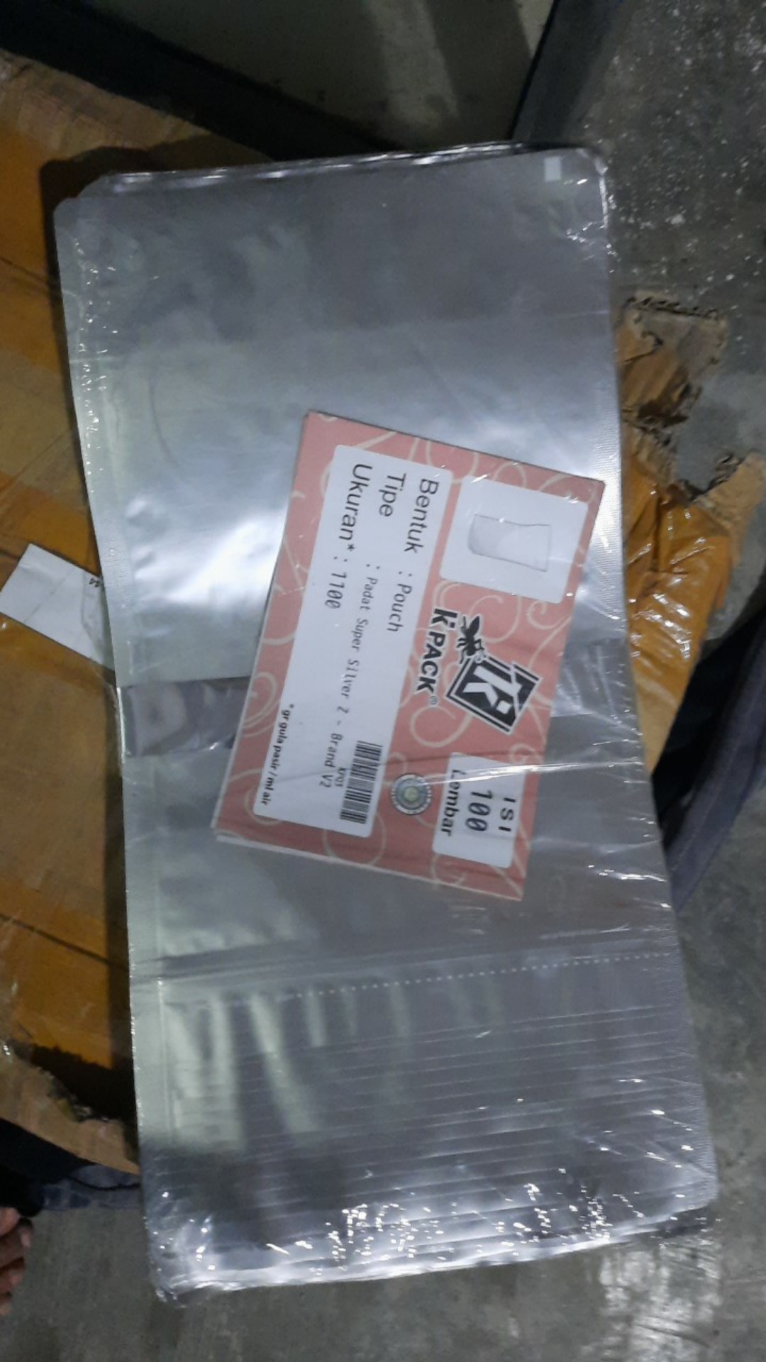 Standing Pouch Silver 1kg 18x29cm Kpack Kemasan Kopi Aluminium Foil