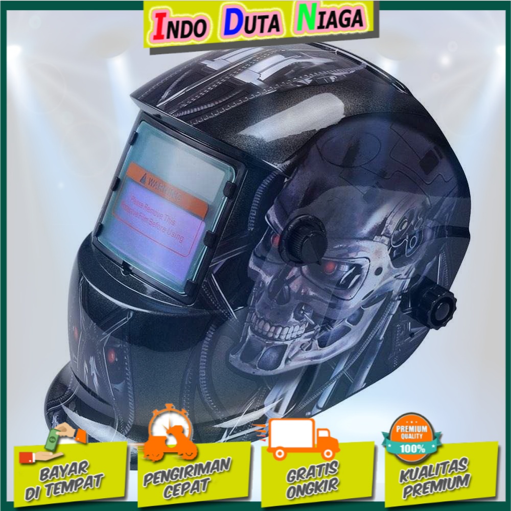 VERMARK Helm Las Otomatis Auto Darkening Motif Terminator- HW-013