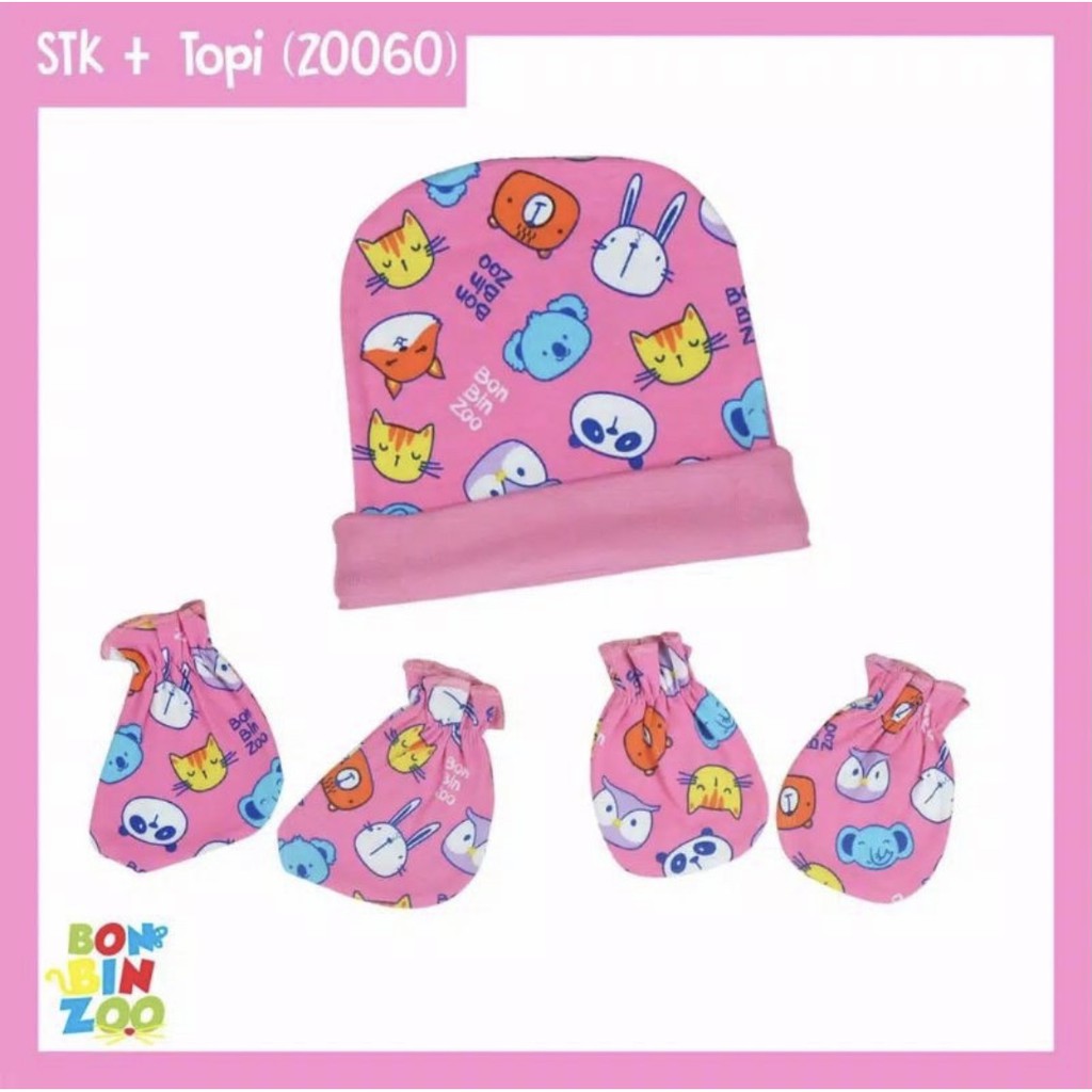 1set topi + sarung tangan + kaki Bonbinzoo SNI CBKS