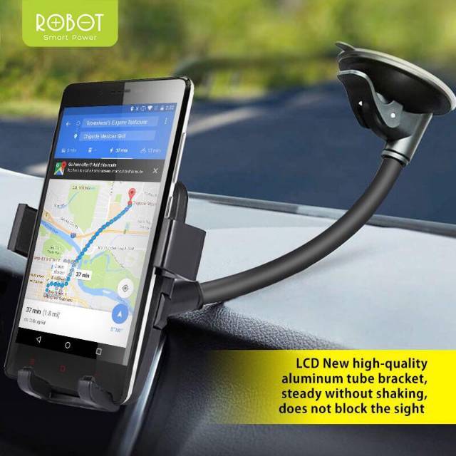 ROBOT RT-CH06 Aluminum Tube Silicone Car Holder Mobil - Garansi Resmi 1 Tahun