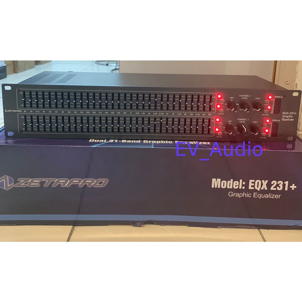 Equalizer Zetapro EQX 231 Plus Limiter / Zetapro Equalizer EQX 231 / EQX 231+ Original