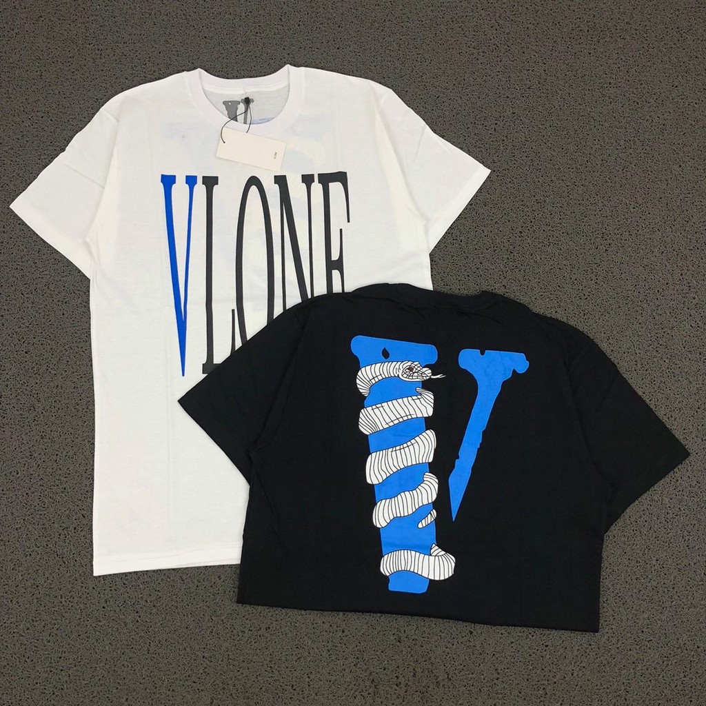 KAOS T SHIRT TEE VLONE SNAKE LOGO PUTIH DAN HITAM AUTHENTIC HIGH PREMIUM BESTSELLER